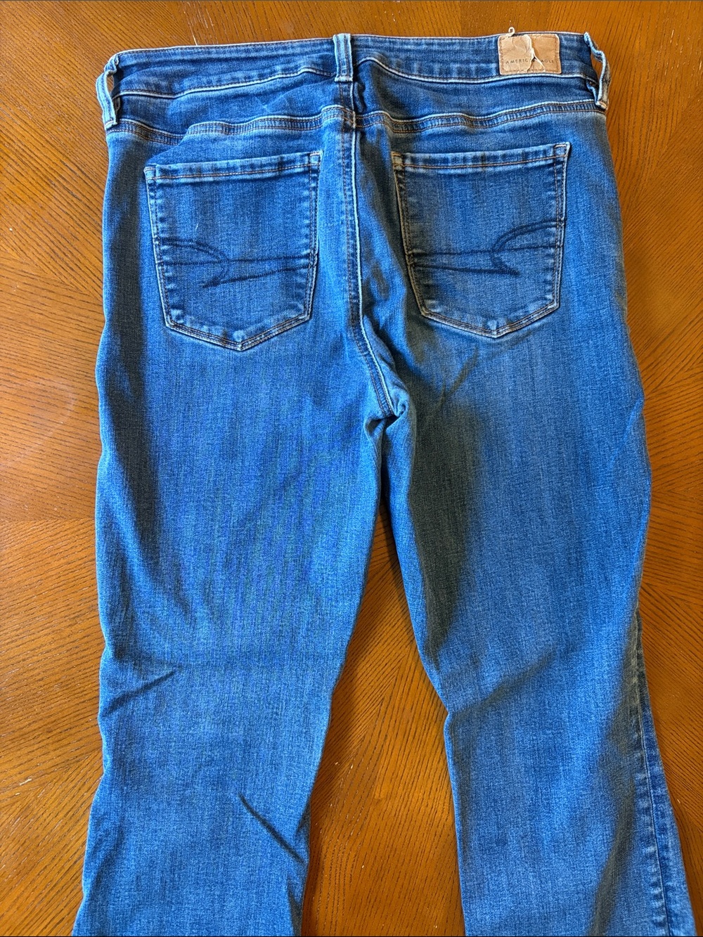 AE Hi rise skinny kick stretch denim jeans size 10 regular - Picture 7 of 12